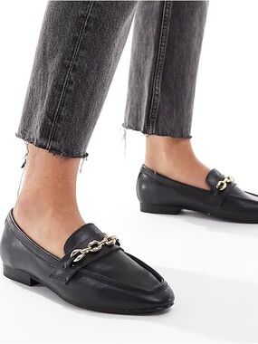 ASOS DESIGN Wide Fit Macaroon chain loafer - 8